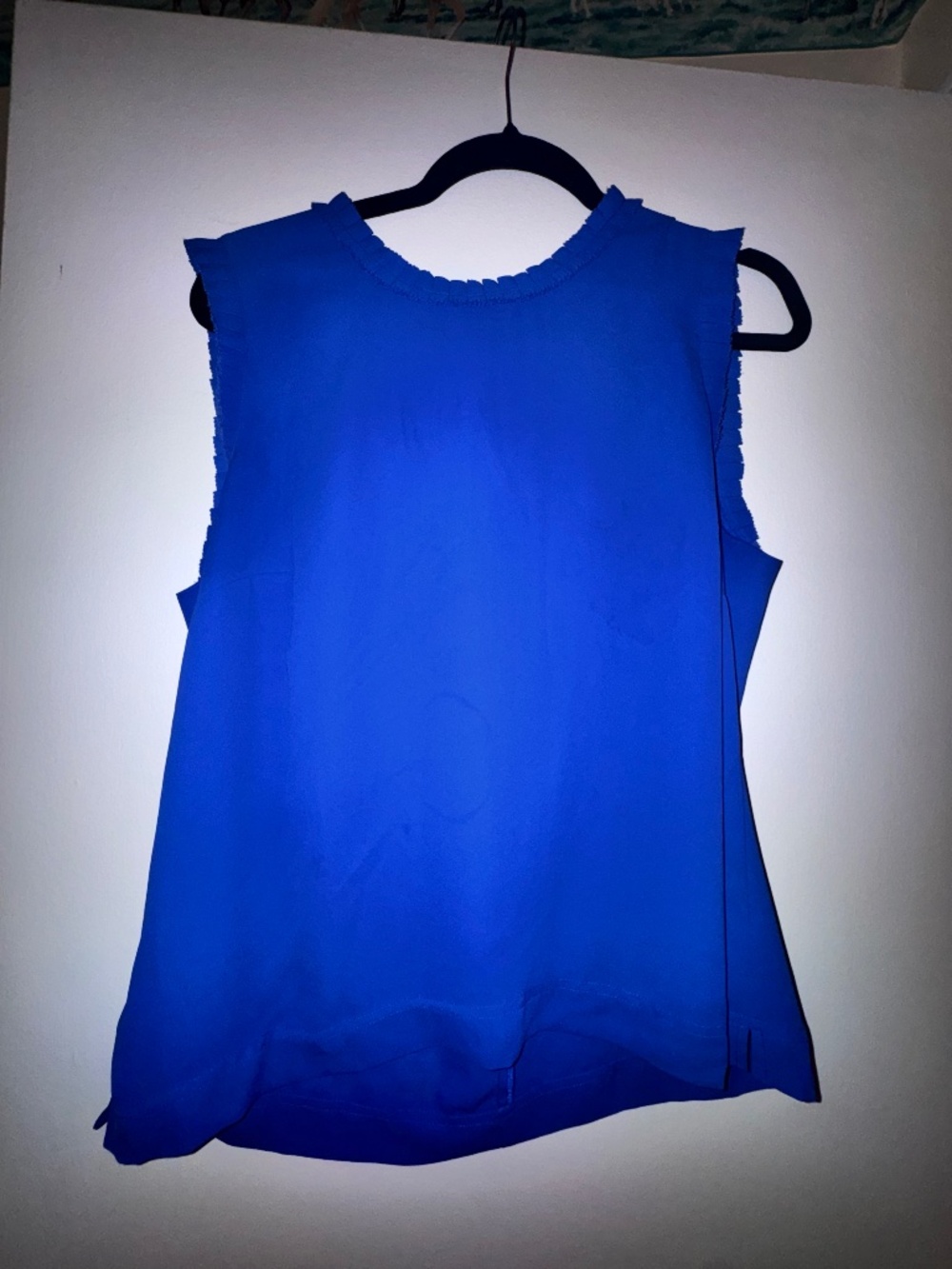 J Crew Blue sleeveless blouse